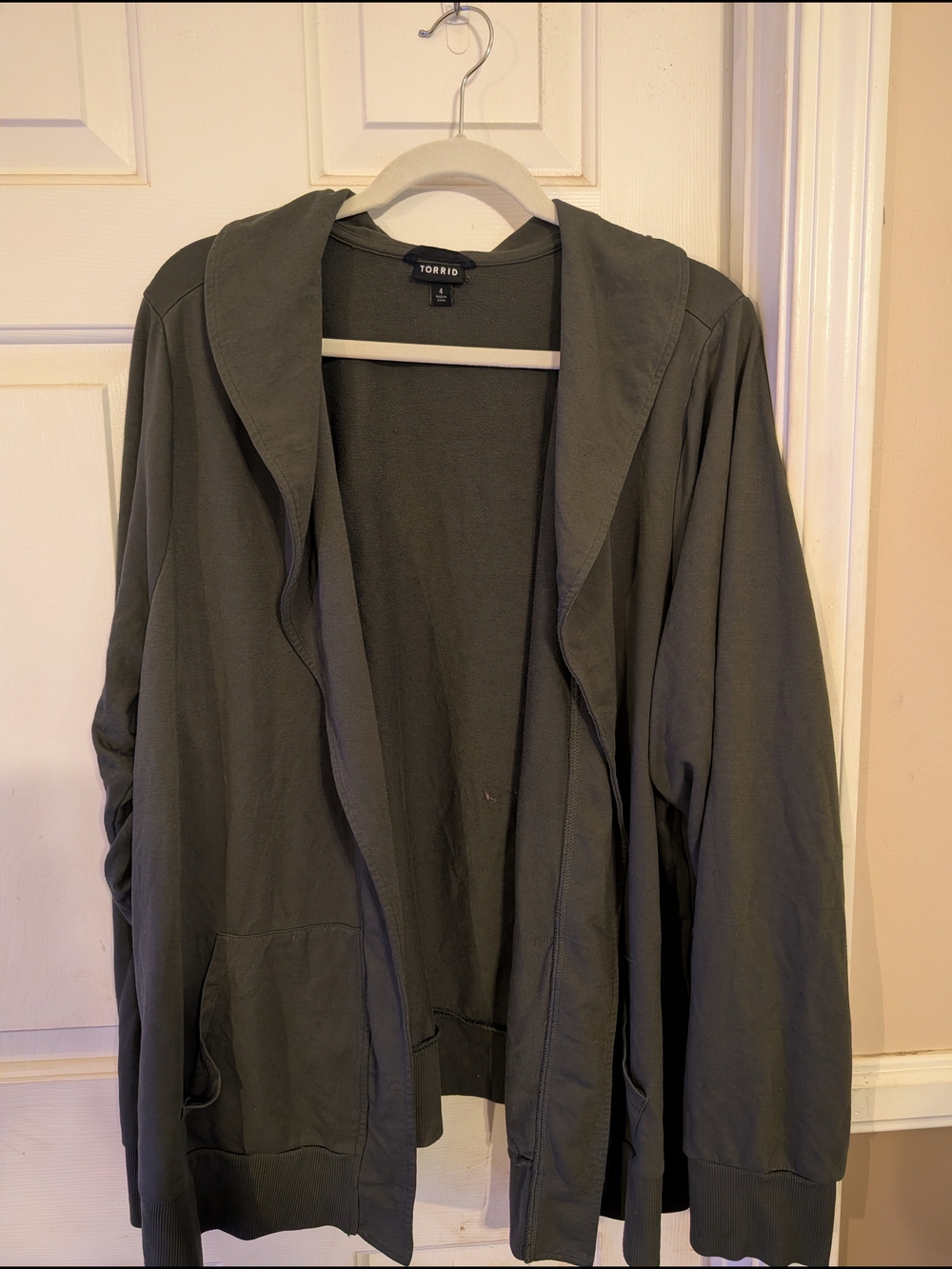 torrid Olive Green Open Cardigan